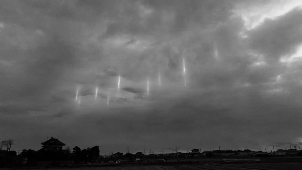 Light pillars japan