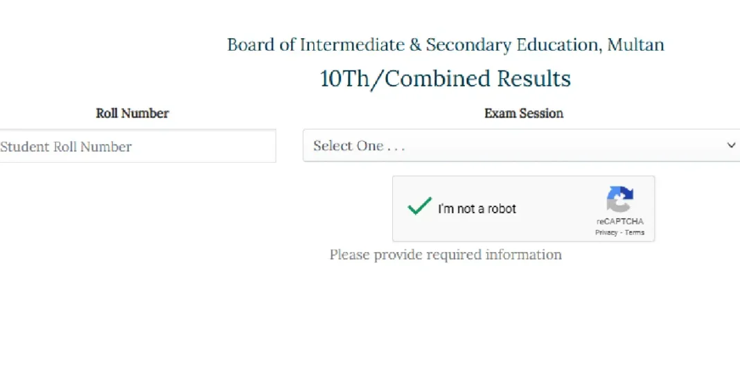 BISE Multan Matric Result 2025