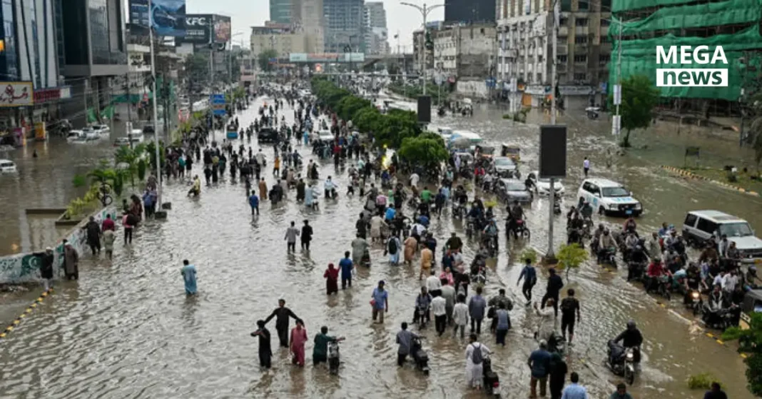 Flooded Roads in Karachi Disrupt Daily Life as Death Toll Rises to 8