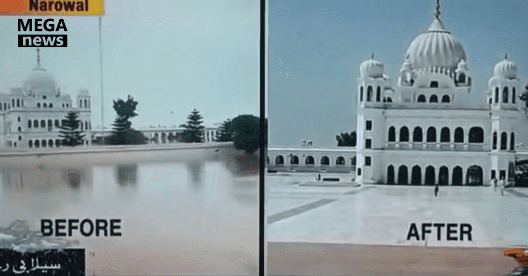 Kartarpur Gurdwara restored after floodwater drained