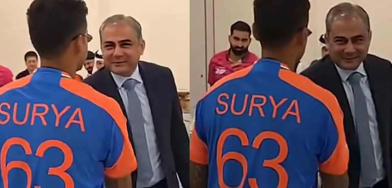 Mohsin Naqvi and Suryakumar Yadav handshake sparks outrage in India