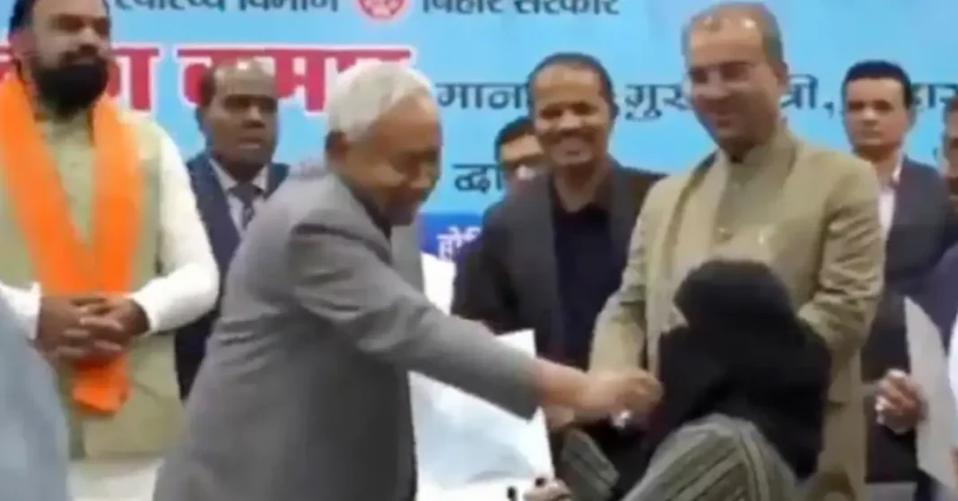 Indian CM pulls down Muslim woman’s hijab at official event, sparks outrage